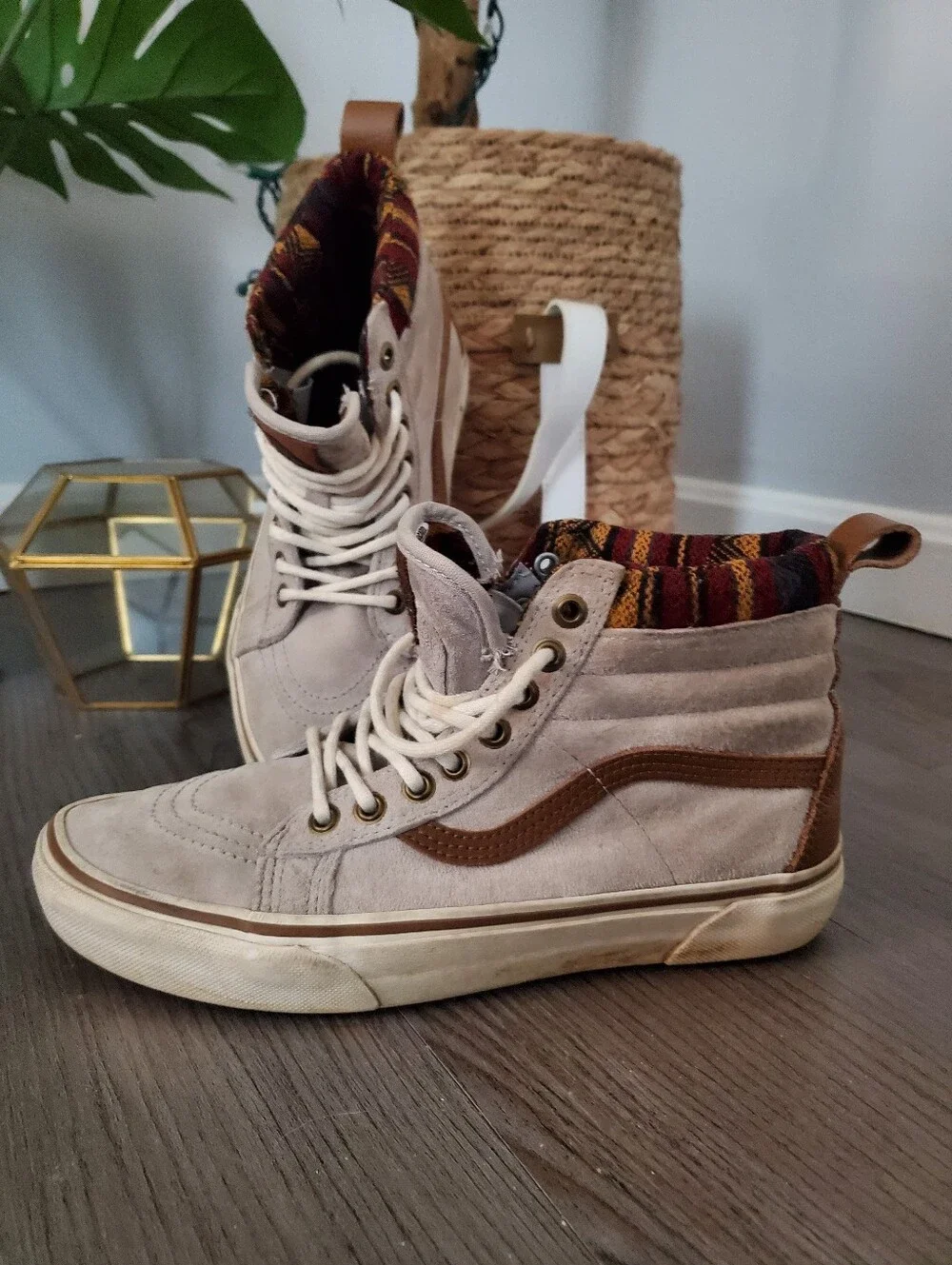 VANS Sk8-Hi MTE Aztec Leather/suede Scotchgard Sneakers 6.5/8
